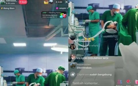 离谱！手术台生孩子也开TIKTOK直播？