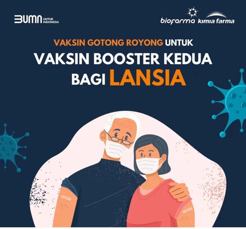 喜讯！在印尼60岁以上的老人 开放第四针疫苗报名啦