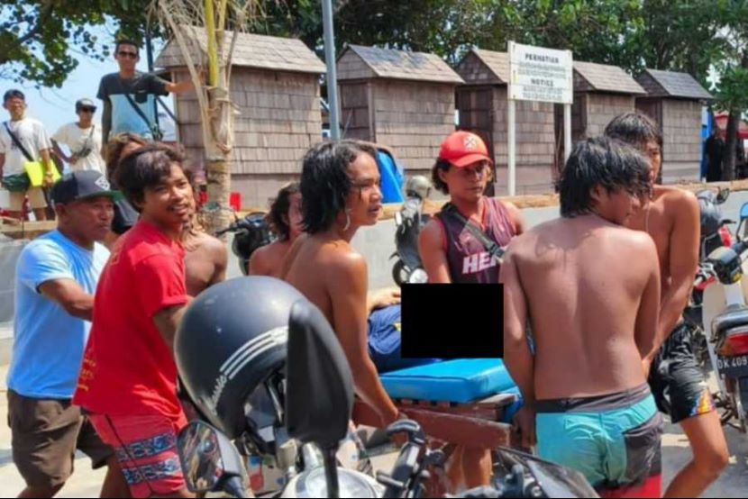 中年男同胞在巴厘岛海滩冲浪时心脏病突发后死亡