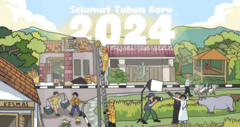 佐科总统祝贺民众新年快乐