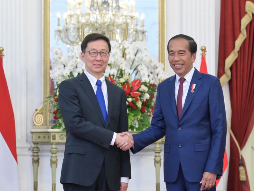 韩正会见印尼总统佐科