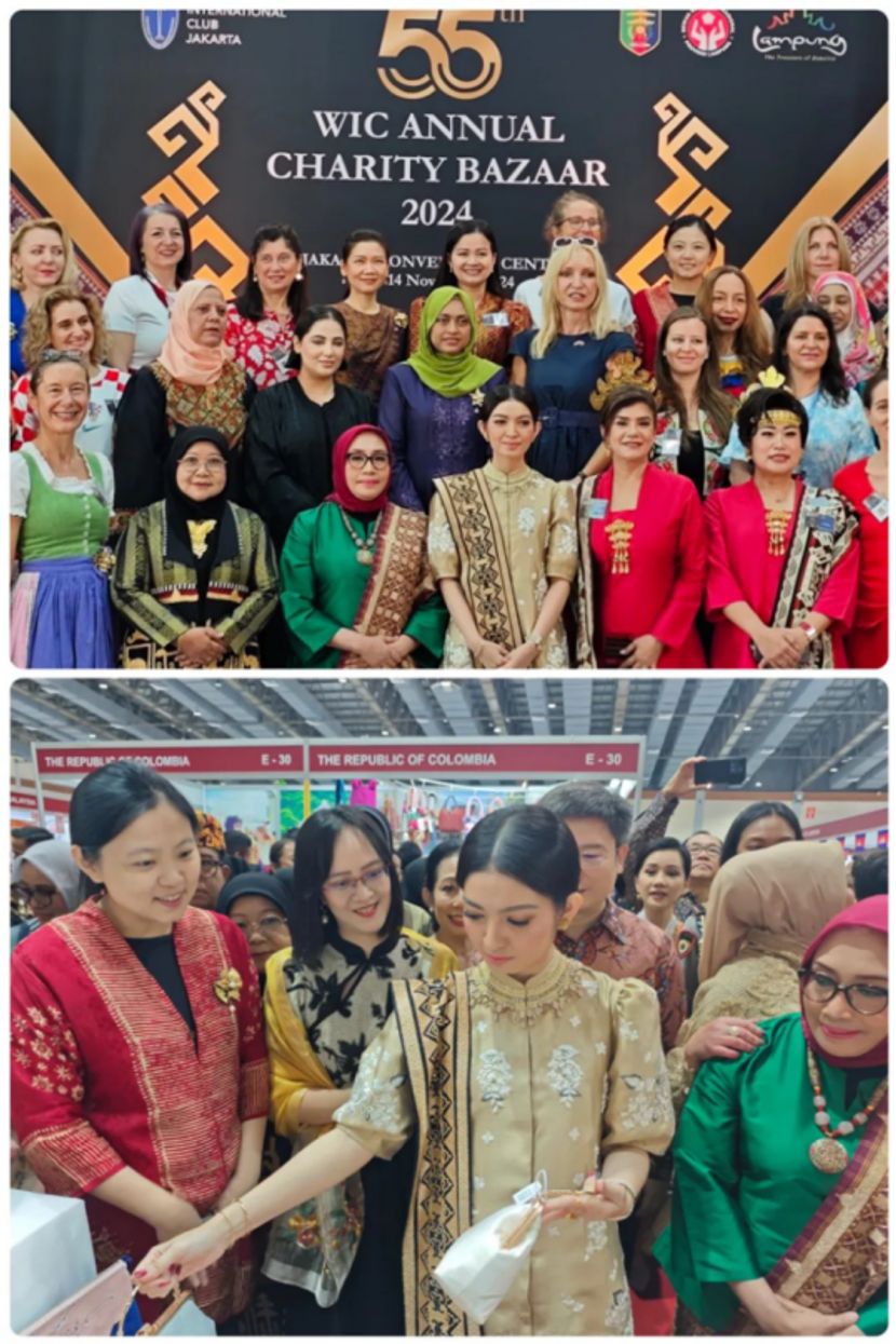 驻印尼使馆参加雅加达国际妇女俱乐部慈善义卖活动