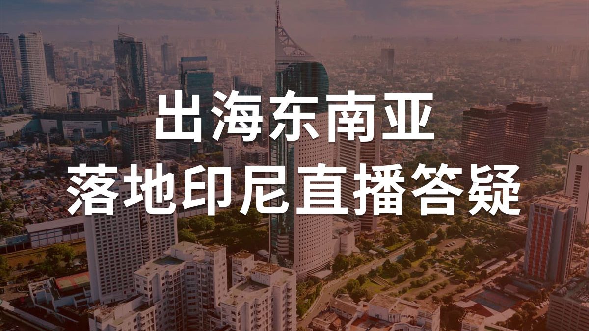12月13日出海东南亚，落地印尼直播答疑