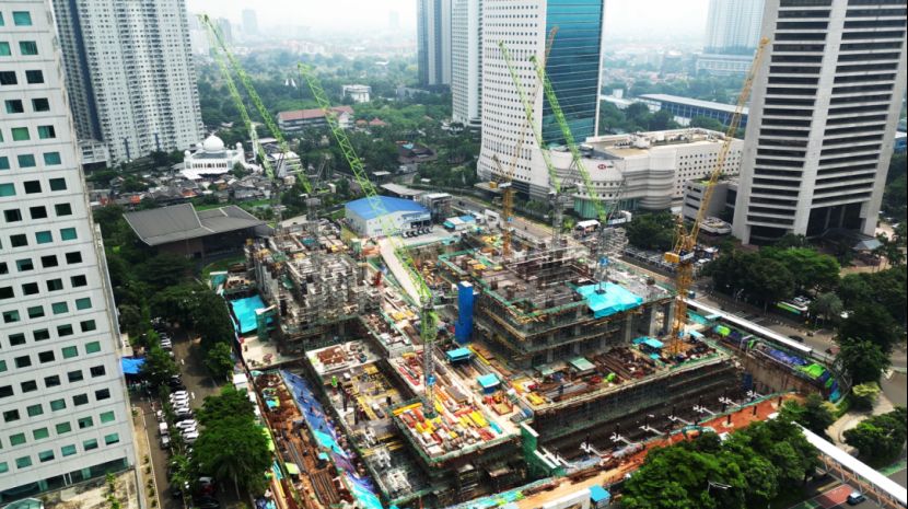 中联重科塔机助力雅加达绿洲双塔项目建设