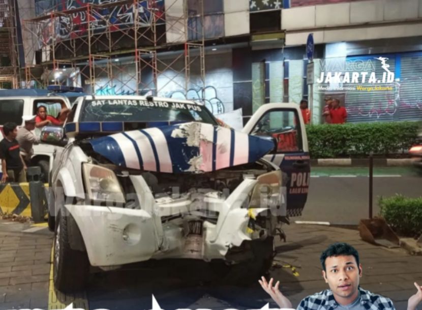 中国人雅加达醉驾撞车后竟抢走警车