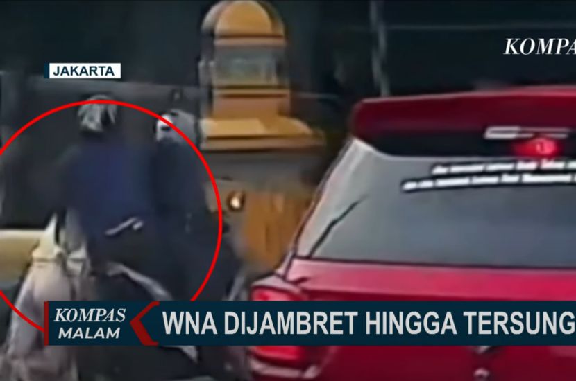 中国女游客雅加达市中心竟被车拖行