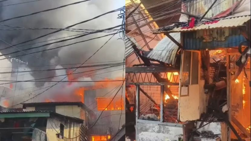 西雅加达居民区火灾长烧超十小时