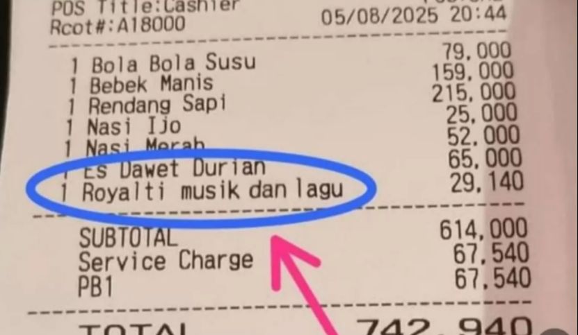 在印尼餐厅吃饭竟还要交音乐版权税？