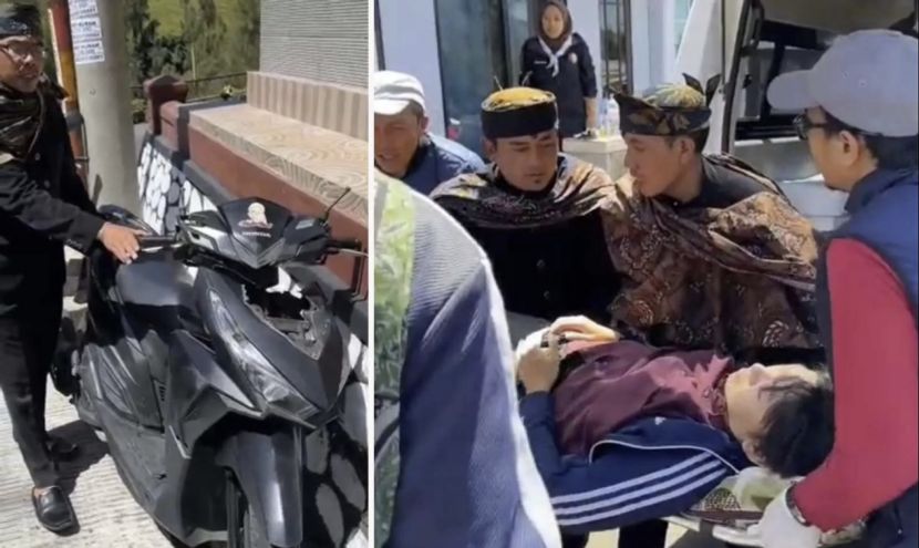 中国游客印尼车祸被甩出受重伤