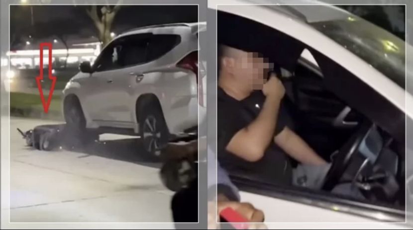 中国男子醉驾拖行摩托车长达五公里