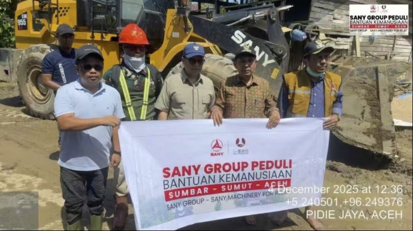 中资工程车企业协助应对印尼洪灾灾情