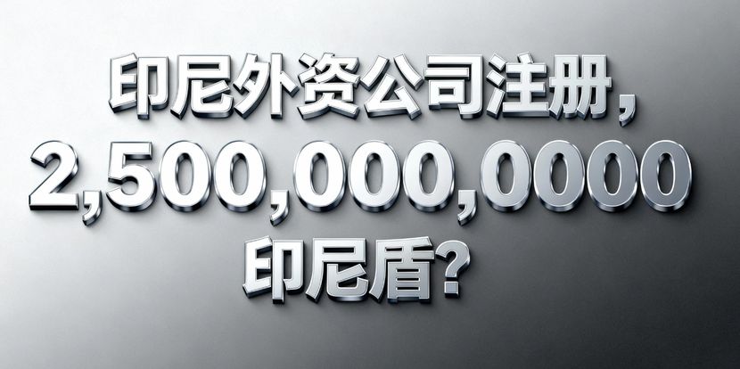 印尼外资公司注册：别被 “25 亿实缴” 吓住