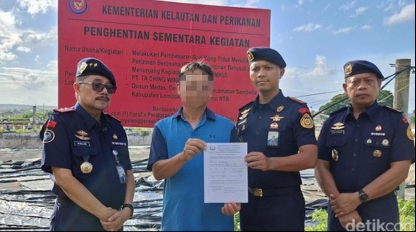 印尼海洋与渔业部查封东龙目县一中国台资虾场